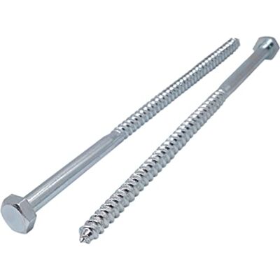 Marcopol Confezione da 8 viti esagonali DIN 571 in acciaio zincato M12 x 300 mm, viti esagonali, viti a testa esagonale, viti a testa esagonale, viti per autocarro (8, M12 x 300 mm), argento Marcopol Confezione da 8 viti esagonali DIN 571 in acciaio zincato M12 x 300 mm, viti esagonali, viti a testa esagonale, viti a testa esagonale, viti per autocarro (8, M12 x 300 mm), argento