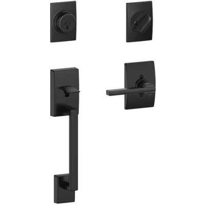 SCHLAGE Century Single cylinder Handleset and Latitude leva, colore: Nero opaco (F60 CEN 622 lat CEN) SCHLAGE Century Single cylinder Handleset and Latitude leva, colore: Nero opaco (F60 CEN 622 lat CEN)