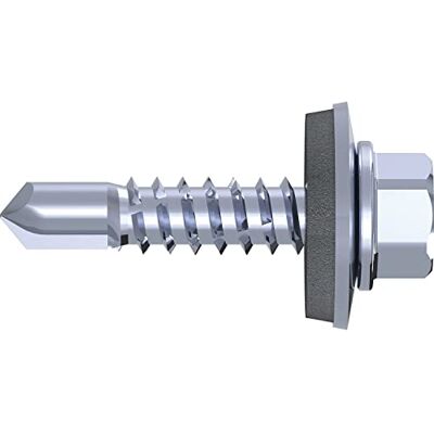 REFABO RS-K, Plus vite 5,5 x 25/guarnizione disco 16 mm zincato blu, 5x25 REFABO RS-K, Plus vite 5,5 x 25/guarnizione disco 16 mm zincato blu, 5x25