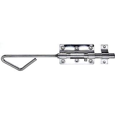 Alberts Catenaccio a cannone, con guida asta fissata, acciaio inox, piastra 100 x 65 mm, Ø chiavistello15,5 x 320 mm Alberts Catenaccio a cannone, con guida asta fissata, acciaio inox, piastra 100 x 65 mm, Ø chiavistello15,5 x 320 mm
