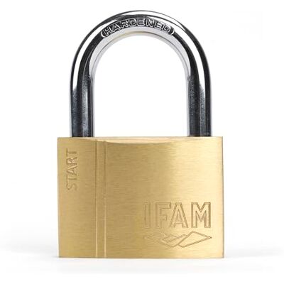 Ifam Lucchetto antifurto Area di partenza 70 mm, arco normale, doppia chiusura, con 2 chiavi seghettate, forte e affidabile, ideale per valigie, armadietti, cassetti Ifam Lucchetto antifurto Area di partenza 70 mm, arco normale, doppia chiusura, con 2 chiavi seghettate, forte e affidabile, ideale per valigie, armadietti, cassetti
