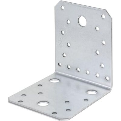 Alberts Connettore angolare Sendzimir zincato 105 x 105 x 90 mm Set da 25 Alberts Connettore angolare Sendzimir zincato 105 x 105 x 90 mm Set da 25