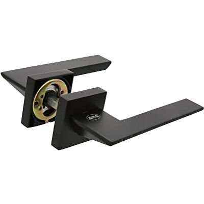 Amig Set di maniglie per porte mod. ZORA 52 x 146 mm Con Bocallave Design elegante e semplice Maniglia ergonomica di presa Zama nero opaco Amig Set di maniglie per porte mod. ZORA 52 x 146 mm Con Bocallave Design elegante e semplice Maniglia ergonomica di presa Zama nero opaco
