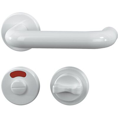Alpertec Plastica – R per porte da bagno con catenacci materiale di fissaggio incluso, colore bianco, Alpertec Plastica – R per porte da bagno con catenacci materiale di fissaggio incluso, colore bianco,