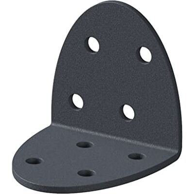 Alberts Connettore angolare, Ovado, plastificato grigio grafite, 50 x 50 x 40 mm, set da 12 Alberts Connettore angolare, Ovado, plastificato grigio grafite, 50 x 50 x 40 mm, set da 12