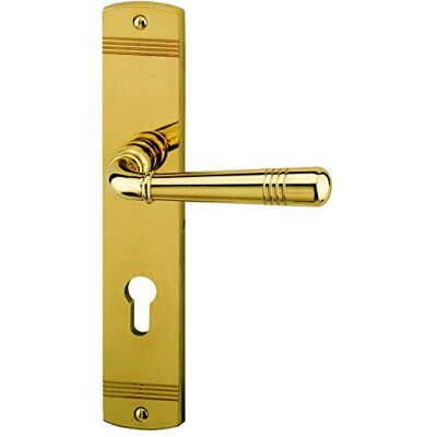 Alpertec Porta Sale LS in ottone lucidato per casa un corridoio porte PZ pulsante set maniglia porta guarnizioni, Alpertec Porta Sale LS in ottone lucidato per casa un corridoio porte PZ pulsante set maniglia porta guarnizioni,