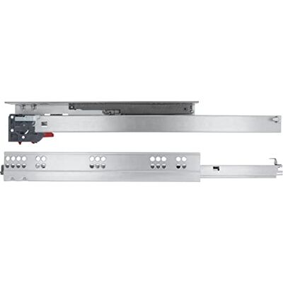 Amig Set di 2 guide scorrevoli Mod. in acciaio zincato per cassetti di mobili, cassetti o armadi di rimozione totale con autobloccante Resistenza di carico: 25 kg/coppia Misure: 500 mm Amig Set di 2 guide scorrevoli Mod. in acciaio zincato per cassetti di mobili, cassetti o armadi di rimozione totale con autobloccante Resistenza di carico: 25 kg/coppia Misure: 500 mm