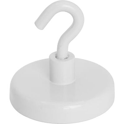 FIRST4MAGNETS Magnete Di Serraggio Verniciato Bianco Di Gocce Di Verniciatura Con Gancio M6 Per Appendere, Tenere O Visualizzare Oggetti 50mm Di Diametro 21,3kg Di Tiro Pacchetto Di 40 FIRST4MAGNETS Magnete Di Serraggio Verniciato Bianco Di Gocce Di Verniciatura Con Gancio M6 Per Appendere, Tenere O Visualizzare Oggetti 50mm Di Diametro 21,3kg Di Tiro Pacchetto Di 40
