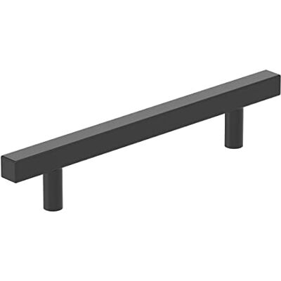 Amerock Maniglia per armadio nero opaco Centro a centro da 128 mm Confezione da 10 Tiranti quadrati Ferramenta per mobili Amerock Maniglia per armadio nero opaco Centro a centro da 128 mm Confezione da 10 Tiranti quadrati Ferramenta per mobili