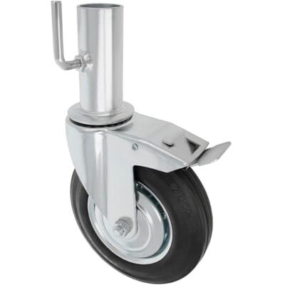 Amig Ruota da Andamio Maschio con Freno Ø200 mm Nucleo Metallico e Banda in Gomma Cuscinetti a Rulli Supporta 200 kg Ideale per Andamio e Pavimenti Interni/Esterni Ruote Girevoli Amig Ruota da Andamio Maschio con Freno Ø200 mm Nucleo Metallico e Banda in Gomma Cuscinetti a Rulli Supporta 200 kg Ideale per Andamio e Pavimenti Interni/Esterni Ruote Girevoli