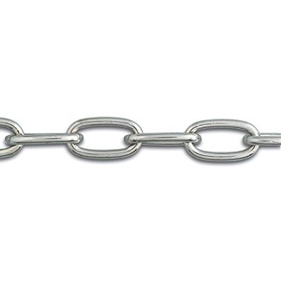 Chapuis Bobina di catena saldata a maglia forzato in acciaio zincato 36 kg, diametro 2,5 mm x 25 m Chapuis Bobina di catena saldata a maglia forzato in acciaio zincato 36 kg, diametro 2,5 mm x 25 m