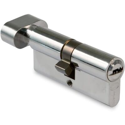 Amig Cilindro Serratura di Sicurezza per Porte Misura 60 (30-30) 6 Pini Leva di 15 mm Include 5 Chiavi a Punta in Ottone e Vite da 60 mm Finitura Cromata Lucida Multipunto Amig Cilindro Serratura di Sicurezza per Porte Misura 60 (30-30) 6 Pini Leva di 15 mm Include 5 Chiavi a Punta in Ottone e Vite da 60 mm Finitura Cromata Lucida Multipunto