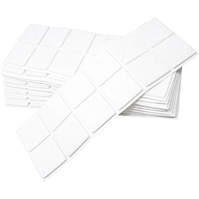 Adsamm ® / 120 x feltrini autoadesivi/Bianco / 40x40 mm/Quadrato/piedini per mobili in feltro da 3.5 mm di spessore/pad protettivi per arredi Adsamm ® / 120 x feltrini autoadesivi/Bianco / 40x40 mm/Quadrato/piedini per mobili in feltro da 3.5 mm di spessore/pad protettivi per arredi