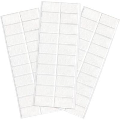 Adsamm ® / 60 x feltrini autoadesivi ultrasottili/Bianco / 20x40 mm/Rettangolare/piedini per mobili in feltro extra fine da 1.5 mm di spessore/pad protettivi per arredi Adsamm ® / 60 x feltrini autoadesivi ultrasottili/Bianco / 20x40 mm/Rettangolare/piedini per mobili in feltro extra fine da 1.5 mm di spessore/pad protettivi per arredi