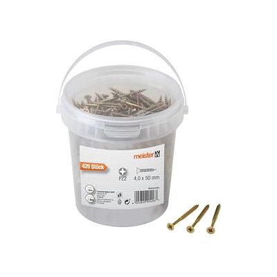 MEISTER - Viti per legno 4,0x50mm - 425 pezzi MEISTER - Viti per legno 4,0x50mm - 425 pezzi