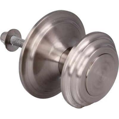 Amig Pomello per porta Realizzato in ottone Maniglia: Ø76 mm Cromo opaco Massiccio Resistente allo sfregamento, alla ruggine e alla corrosione Amig Pomello per porta Realizzato in ottone Maniglia: Ø76 mm Cromo opaco Massiccio Resistente allo sfregamento, alla ruggine e alla corrosione