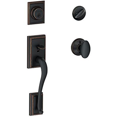 SCHLAGE Addison Maniglia monocilindrica e pomello Siena, bronzo anticato SCHLAGE Addison Maniglia monocilindrica e pomello Siena, bronzo anticato