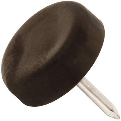 Adsamm PG-N-BR-18 100 x feltrini in plastica con chiodi, marrone, Ø 18 mm Adsamm PG-N-BR-18 100 x feltrini in plastica con chiodi, marrone, Ø 18 mm