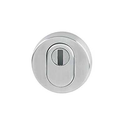 HOPPE Rosetta rotonda con foro PZ Cilindro profilato Porta di casa con protezione antitrazione Diametro 52 x 8 mm Acciaio inossidabile opaco 1 pezzo HOPPE Rosetta rotonda con foro PZ Cilindro profilato Porta di casa con protezione antitrazione Diametro 52 x 8 mm Acciaio inossidabile opaco 1 pezzo