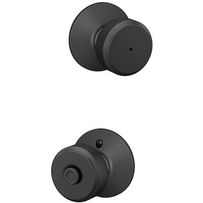 SCHLAGE F40 BWE 622 Bowery Manopola di blocco privacy, colore: nero opaco SCHLAGE F40 BWE 622 Bowery Manopola di blocco privacy, colore: nero opaco