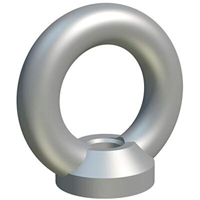 Keple M16 Controdado a Occhiello, Hardware di fissaggio, Dado di sollevamento femminile a forma di anello, Dadi a occhiello in acciaio zincato per bullone/vite da 16 mm DIN 582 (1 pezzi) Keple M16 Controdado a Occhiello, Hardware di fissaggio, Dado di sollevamento femminile a forma di anello, Dadi a occhiello in acciaio zincato per bullone/vite da 16 mm DIN 582 (1 pezzi)
