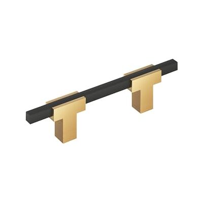 Amerock Urbanite Maniglia per armadietto, 76 mm, colore: Bronzo Champagne/Nero opaco Amerock Urbanite Maniglia per armadietto, 76 mm, colore: Bronzo Champagne/Nero opaco