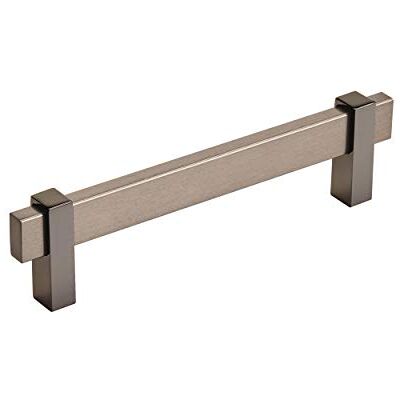 Amerock Mulino 5-1/16 in (128 mm) Center-to-Center Black Brushed Nickel/Black Nickel Cabinet Pull Amerock Mulino 5-1/16 in (128 mm) Center-to-Center Black Brushed Nickel/Black Nickel Cabinet Pull