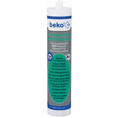 Beko Colla profilata per cartongesso, 310 ml, bianco 251 310 1 Beko Colla profilata per cartongesso, 310 ml, bianco 251 310 1