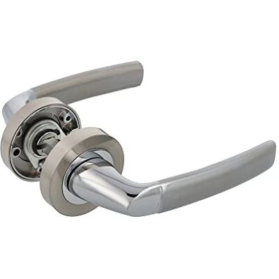 Amig Set di maniglie con rosetta in zama per porte mod. HISA Ø52 mm Quadretto da 8 mm Design elegante e semplice Alluminio nichel spazzolato Amig Set di maniglie con rosetta in zama per porte mod. HISA Ø52 mm Quadretto da 8 mm Design elegante e semplice Alluminio nichel spazzolato