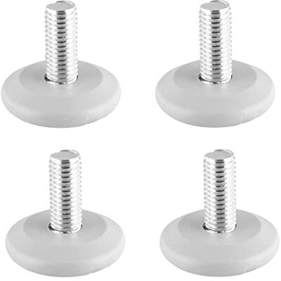 WAGNER Set di 4 piedini di livellamento rigidi Ø 37 mm, grigio, perno filettato M10 x 25 mm, feltrini per mobili, in plastica nera, diametro Ø 30 mm, incluso – Made in DE – WAGNER Set di 4 piedini di livellamento rigidi Ø 37 mm, grigio, perno filettato M10 x 25 mm, feltrini per mobili, in plastica nera, diametro Ø 30 mm, incluso – Made in DE –