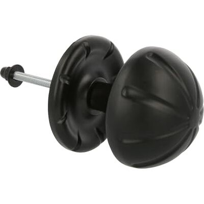 Amig Pomolo per Porte Esterne Zama Resistente Design Rustico Elegante Facile Installazione Diametro 75 mm Maniglia per Porte in Legno, Nero, Legno Amig Pomolo per Porte Esterne Zama Resistente Design Rustico Elegante Facile Installazione Diametro 75 mm Maniglia per Porte in Legno, Nero, Legno
