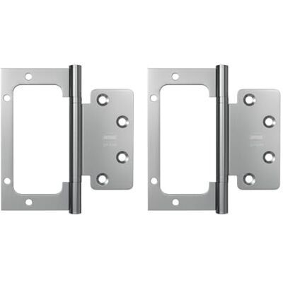 Amig Confezione da 2 Cerniere 100 x 90 x 2,5 mm Consigliata per porte Apertura e chiusura silenziosa Acciaio inossidabile opaco Include viteria Amig Confezione da 2 Cerniere 100 x 90 x 2,5 mm Consigliata per porte Apertura e chiusura silenziosa Acciaio inossidabile opaco Include viteria