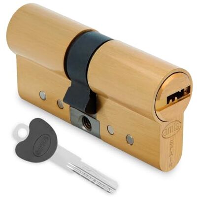 Amig Cilindro di sicurezza Serratura per porte Antigrimaldello e Antibumping Cilindro Antiestrazione e Antirottura Include 5 chiavi Oro opaco Misure: 70 (35-35) mm Amig Cilindro di sicurezza Serratura per porte Antigrimaldello e Antibumping Cilindro Antiestrazione e Antirottura Include 5 chiavi Oro opaco Misure: 70 (35-35) mm