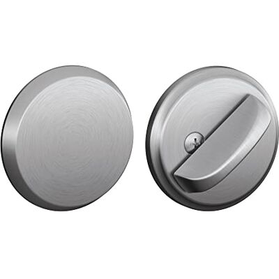 SCHLAGE B81-626 Bullone per porta cromato satinato con piastra esterna SCHLAGE B81-626 Bullone per porta cromato satinato con piastra esterna