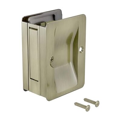 RICHELIEU Hardware Maniglia per porta con maniglia per passaggio, rettangolare, finitura in ottone anticato RICHELIEU Hardware Maniglia per porta con maniglia per passaggio, rettangolare, finitura in ottone anticato