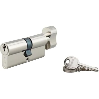 Thirard Cilindro SA con pomolo 30 x 35 mm, nichelato, 3 chiavi – Thirard Cilindro SA con pomolo 30 x 35 mm, nichelato, 3 chiavi –