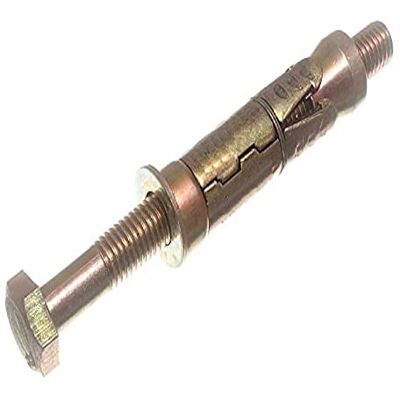 Merriway Bulk Hardware Bullone di Ancoraggio a Tassello Libero, Testa Esagonale, M12, 100 mm, Giallo, Set di 2 Merriway Bulk Hardware Bullone di Ancoraggio a Tassello Libero, Testa Esagonale, M12, 100 mm, Giallo, Set di 2