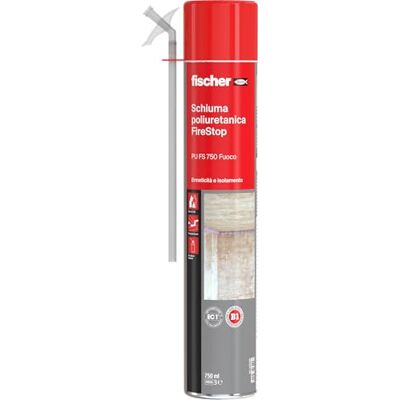 Fischer PU FS Schiuma Poliuretanica Resistente al Fuoco, Manuale, Erogatore incluso, per Applicazioni Antifuoco, 542395 Fischer PU FS Schiuma Poliuretanica Resistente al Fuoco, Manuale, Erogatore incluso, per Applicazioni Antifuoco, 542395