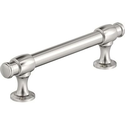 Amerock Winsome 3-3/4 pollici (96 mm) Centro-centro nichel lucido armadio tirare Mobili da cucina Maniglia cassetto Amerock Winsome 3-3/4 pollici (96 mm) Centro-centro nichel lucido armadio tirare Mobili da cucina Maniglia cassetto