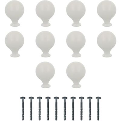 Amig Confezione da 10 Pomelli per mobili Ø30 mm Colore Bianco Realizzato in Zamak Maniglie per cassetti e armadi da cucina e bagno con stile moderno, decorativo e utilizzo comodo Mod. Amig Confezione da 10 Pomelli per mobili Ø30 mm Colore Bianco Realizzato in Zamak Maniglie per cassetti e armadi da cucina e bagno con stile moderno, decorativo e utilizzo comodo Mod.