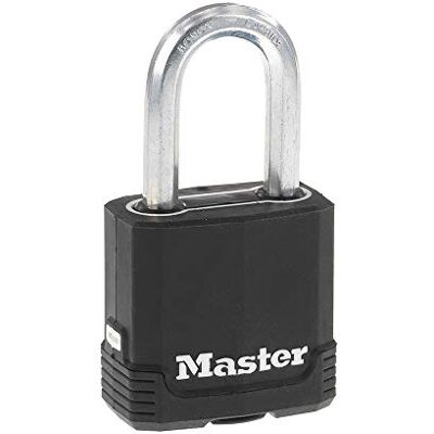 Master Lock Luck, lucchetto Magnum rivestito in acciaio laminato, 1-7/8 in. Ampio, M115XKADLF Master Lock Luck, lucchetto Magnum rivestito in acciaio laminato, 1-7/8 in. Ampio, M115XKADLF