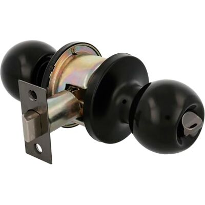 Amig Set di maniglie a sfera Sistema di emergenza esterno e blocco interno Perno d'ingresso 60/70 mm Spigolo quadrato Ottone Nero Porta interna da 35 a 45 mm Amig Set di maniglie a sfera Sistema di emergenza esterno e blocco interno Perno d'ingresso 60/70 mm Spigolo quadrato Ottone Nero Porta interna da 35 a 45 mm