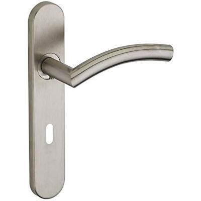 Thirard Set di Maniglie per Porta di Camera Ouranus Acciaio Inox Spazzolato Foro Chiave Quadro 7 mm Interasse 195 mm Estetiche e Pratiche Grigio Thirard Set di Maniglie per Porta di Camera Ouranus Acciaio Inox Spazzolato Foro Chiave Quadro 7 mm Interasse 195 mm Estetiche e Pratiche Grigio