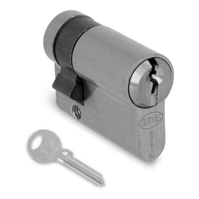Amig Cilindro per Serrature Misura: 45 mm (35-10) Níquel mate 6 Perni Sistema Anti-gancio e Anti-bumping Perni Anti-perforazione Include 3 Chiavi Vite di Fissaggio da 65 mm Amig Cilindro per Serrature Misura: 45 mm (35-10) Níquel mate 6 Perni Sistema Anti-gancio e Anti-bumping Perni Anti-perforazione Include 3 Chiavi Vite di Fissaggio da 65 mm