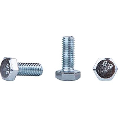 Marcopol Confezione da 30 bulloni esagonali in acciaio zincato, DIN 933, M8 x 20 mm, grado 8.8, viti esagonali, completamente filettate, testa esagonale, vite mordente (30, M8 x 20 mm) Marcopol Confezione da 30 bulloni esagonali in acciaio zincato, DIN 933, M8 x 20 mm, grado 8.8, viti esagonali, completamente filettate, testa esagonale, vite mordente (30, M8 x 20 mm)