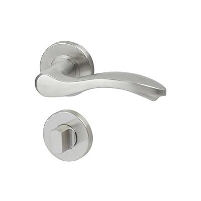 Yale Guila Maniglia con Rosetta per Bagno, Modello , Acciaio Inox 304, Satinato, Regolabile, per Porte da Bagno, Facile Installazione Yale Guila Maniglia con Rosetta per Bagno, Modello , Acciaio Inox 304, Satinato, Regolabile, per Porte da Bagno, Facile Installazione