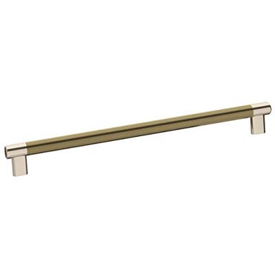 Amerock Esquire 12-5/8 in (320 mm) Center-to-Center Polished Nickel/Golden Champagne Cabinet Pull Amerock Esquire 12-5/8 in (320 mm) Center-to-Center Polished Nickel/Golden Champagne Cabinet Pull