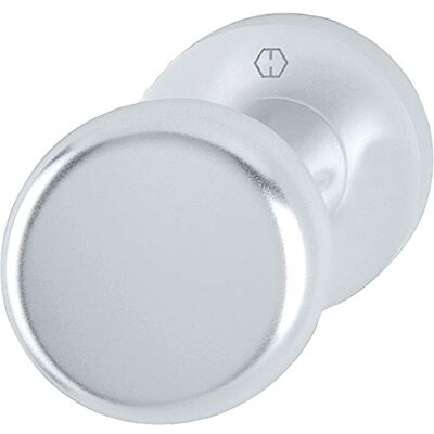 HOPPE Pomello per porta su rosetta rotonda Forma cilindrica, alluminio anodizzato argento pulsante fisso 1 pezzo HOPPE Pomello per porta su rosetta rotonda Forma cilindrica, alluminio anodizzato argento pulsante fisso 1 pezzo