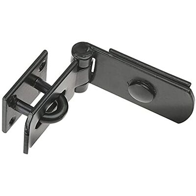 Merriway Bulk Hardware Chiusura di Sicurezza Rinforzata a Occhiello e Gancio con Patta di Chiusura Ribaltabile, 250 mm, Nero Merriway Bulk Hardware Chiusura di Sicurezza Rinforzata a Occhiello e Gancio con Patta di Chiusura Ribaltabile, 250 mm, Nero