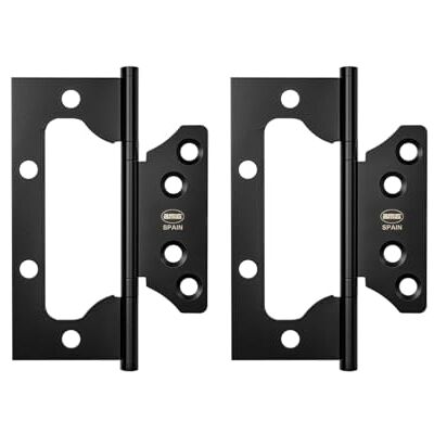 Amig Confezione da 2 Cerniere 100 x 75,5 x 2,5 mm Consigliata per porte Apertura e chiusura silenziosa Acciaio inossidabile nero opaco Include viteria Amig Confezione da 2 Cerniere 100 x 75,5 x 2,5 mm Consigliata per porte Apertura e chiusura silenziosa Acciaio inossidabile nero opaco Include viteria
